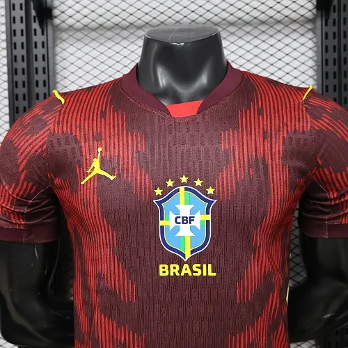 2026 Player Version Brazil Away Red Football Shirt 1:1 Thai Quality - Image 3