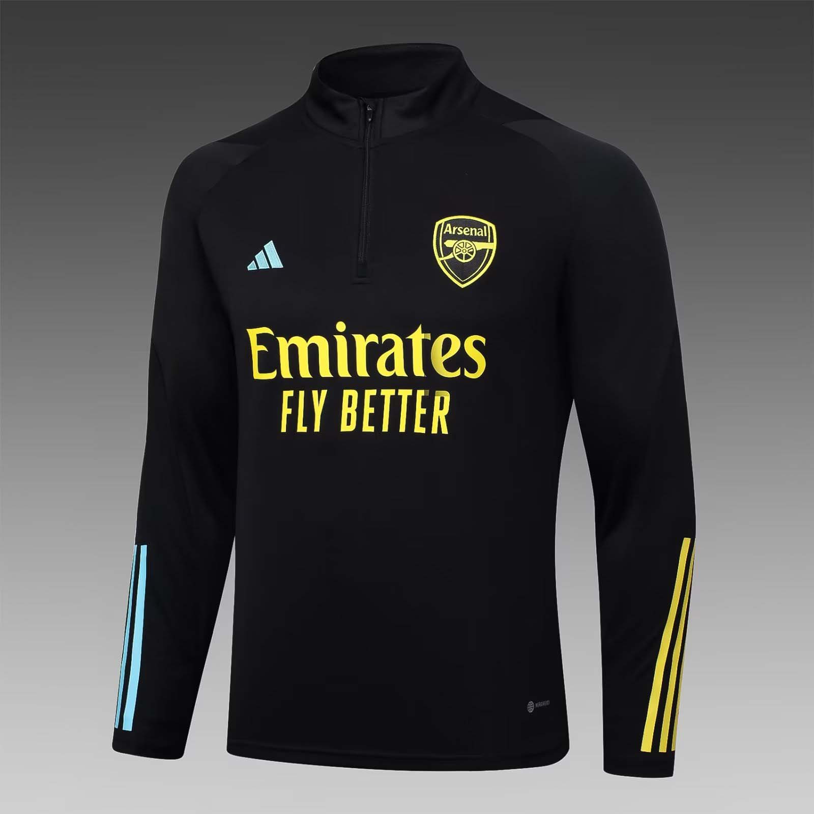2023/2024 Arsenal Half-Pull Training Suit black Football Shirt 1:1 Thai Quality Set - Image 5