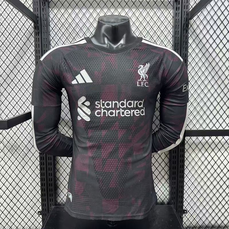 2026/2027 Uzun kol Oyuncu versiyonu Liverpool Üçüncü Deplasman Futbol forması 1:1 Tayland kalitesi