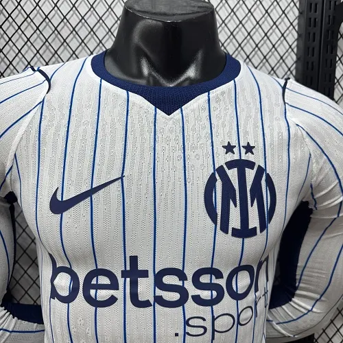 2026/2027 Uzun kollar Oyuncu versiyonu Inter Milan Deplasman Futbol forması1:1 Tayland kalitesi - Görsel 5