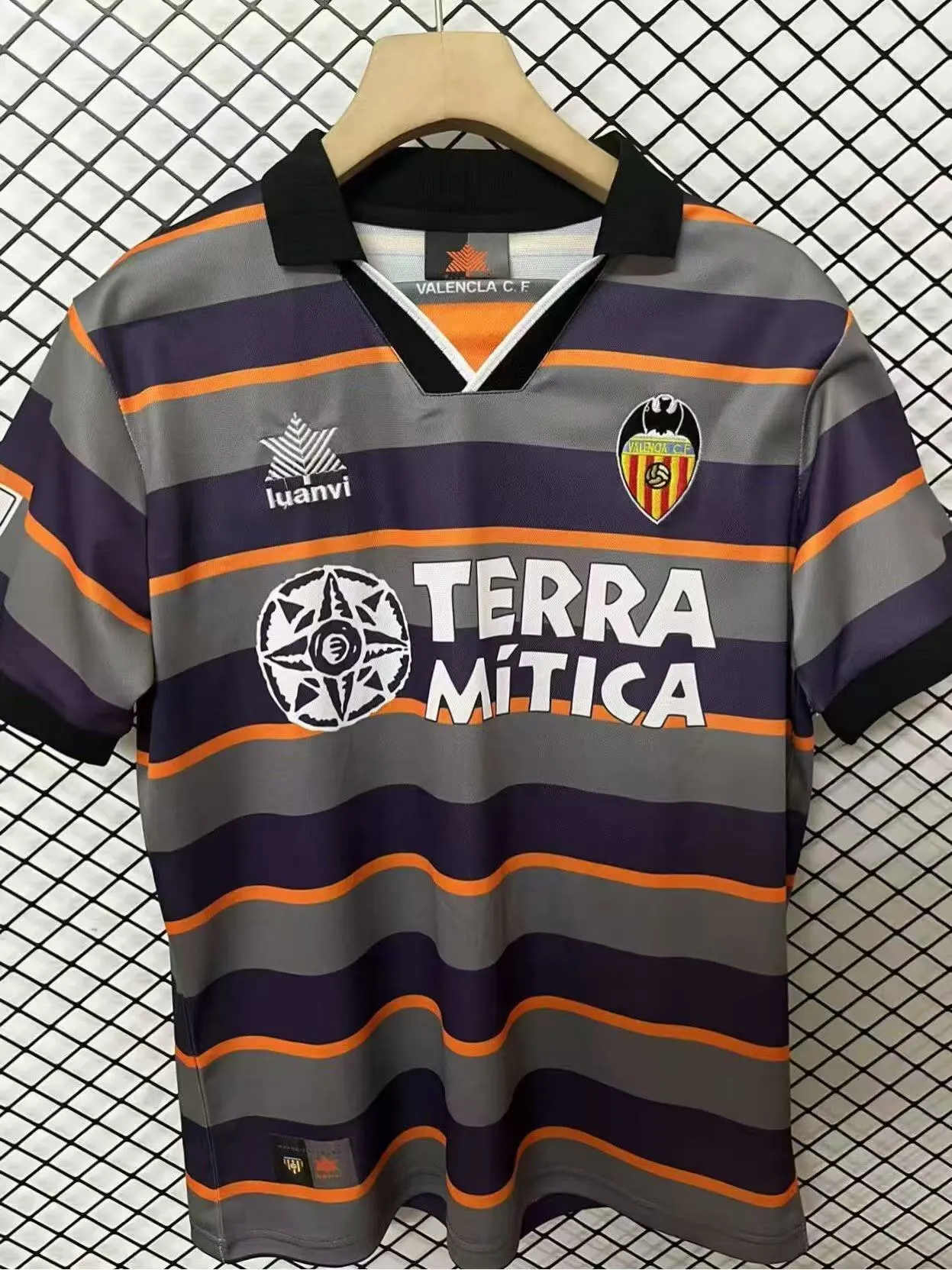 1999/2000 Retro Valencia Trasferta Maglia da calcio Qualità thai 1:1