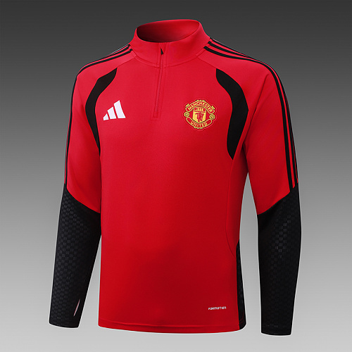 2026/2027 Manchester United Half-Pull Training Suit Red Football Shirt 1:1 Thai Quality Set - Image 4