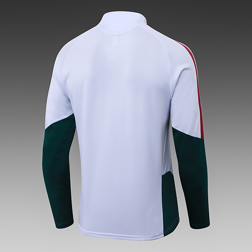2026/2027 Real Madrid Blu Tuta mezza zip Bianco with Verde Maniche Maglia da calcio Qualità thai 1:1 Set - immagine 6