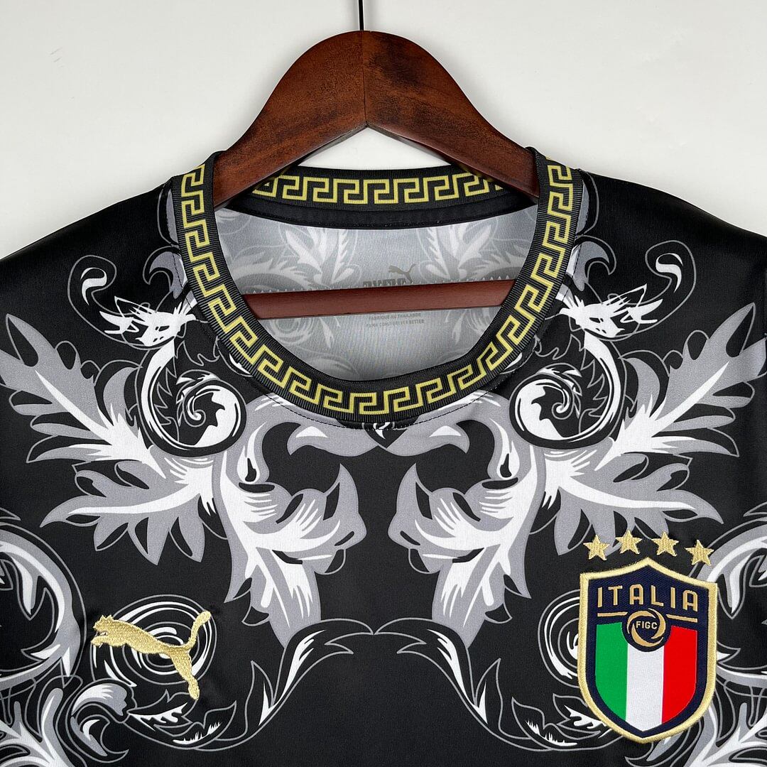 2024-2025 Italia Edizione speciale Nero Calcio Maglia - immagine 3