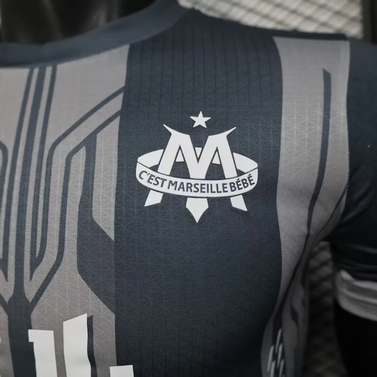 2025/2026 Игровая версия Olympique de Marseille Специальное издание Серый Футбольная футболка Тайское качество 1:1 — изображение 5