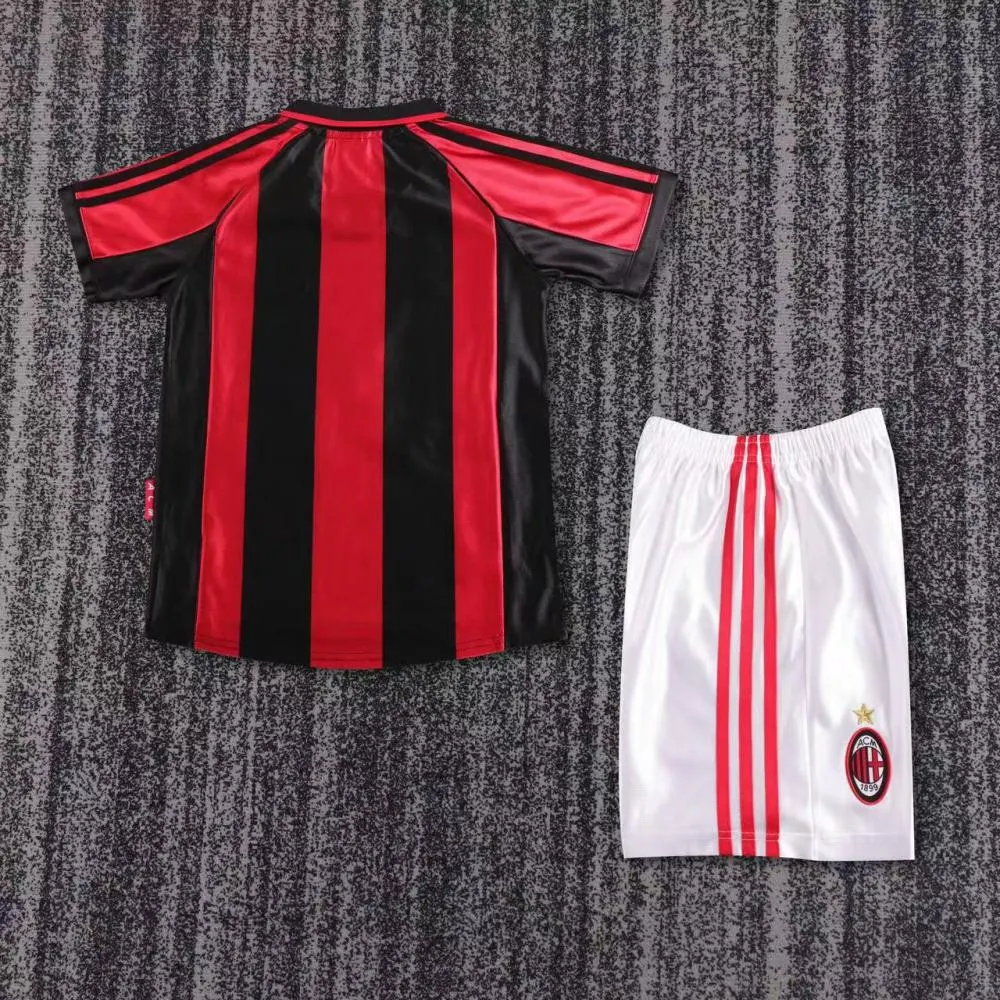 1998-1999 Rétro AC Milan Domicile Maillot de football Qualité thaï 1:1 Taille enfant – Image 2