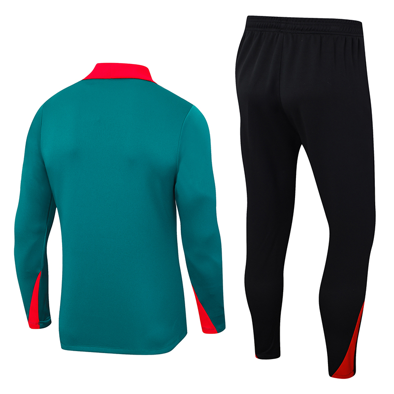 2024-2025 Liverpool Survêtement demi-zip Vert Maillot Qualité thaï 1:1 Ensemble – Image 3
