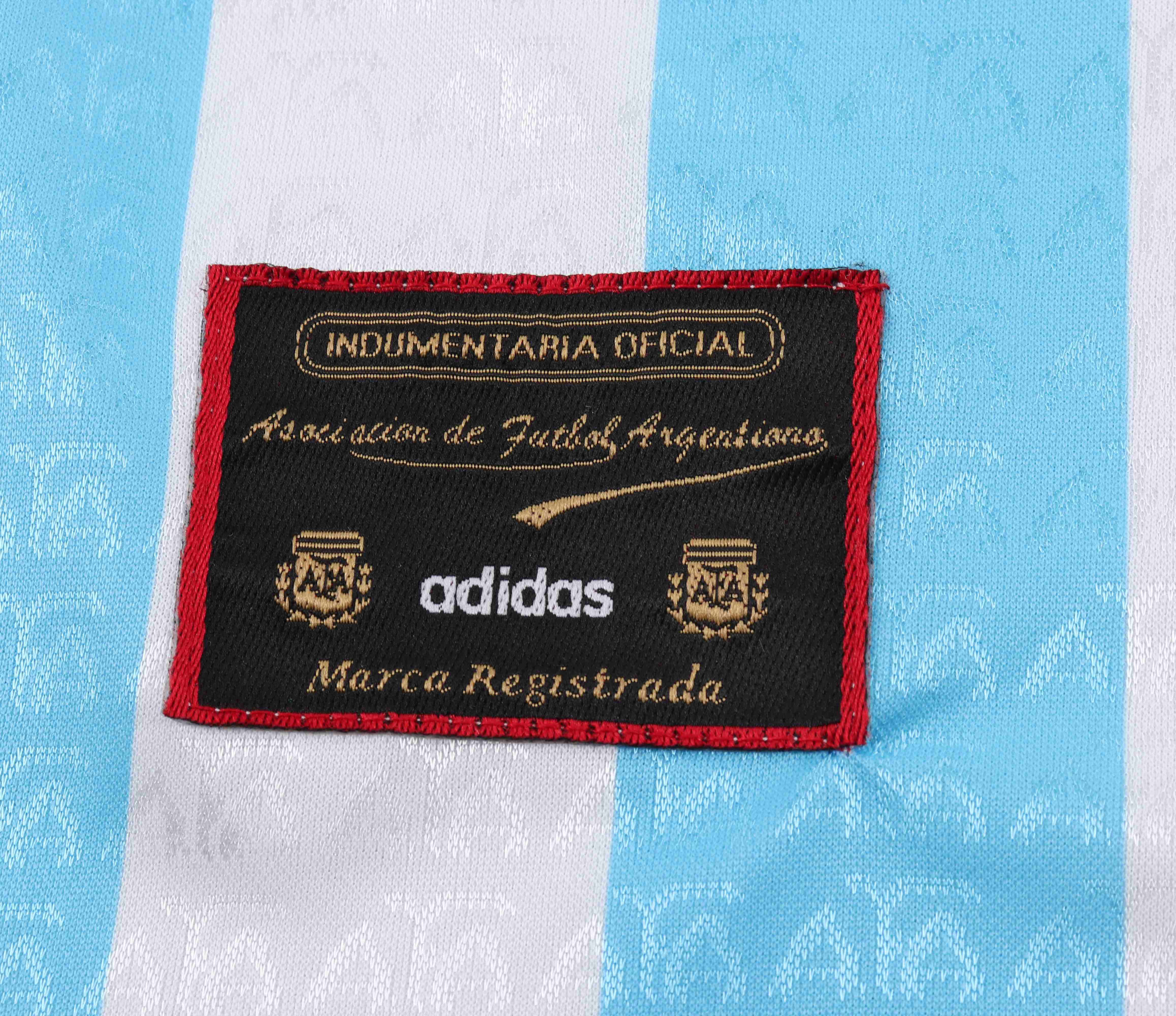 1994 Retro Argentinië Nationaal elftal Thuis Shirt Kindermaat - Afbeelding 9