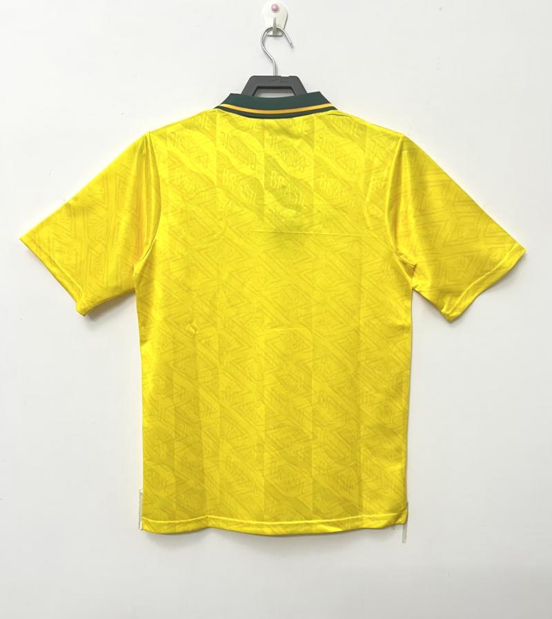 1991-1993 Retrô Brasil Casa Camisa de futebol Qualidade tailandesa 1:1 - Image 3