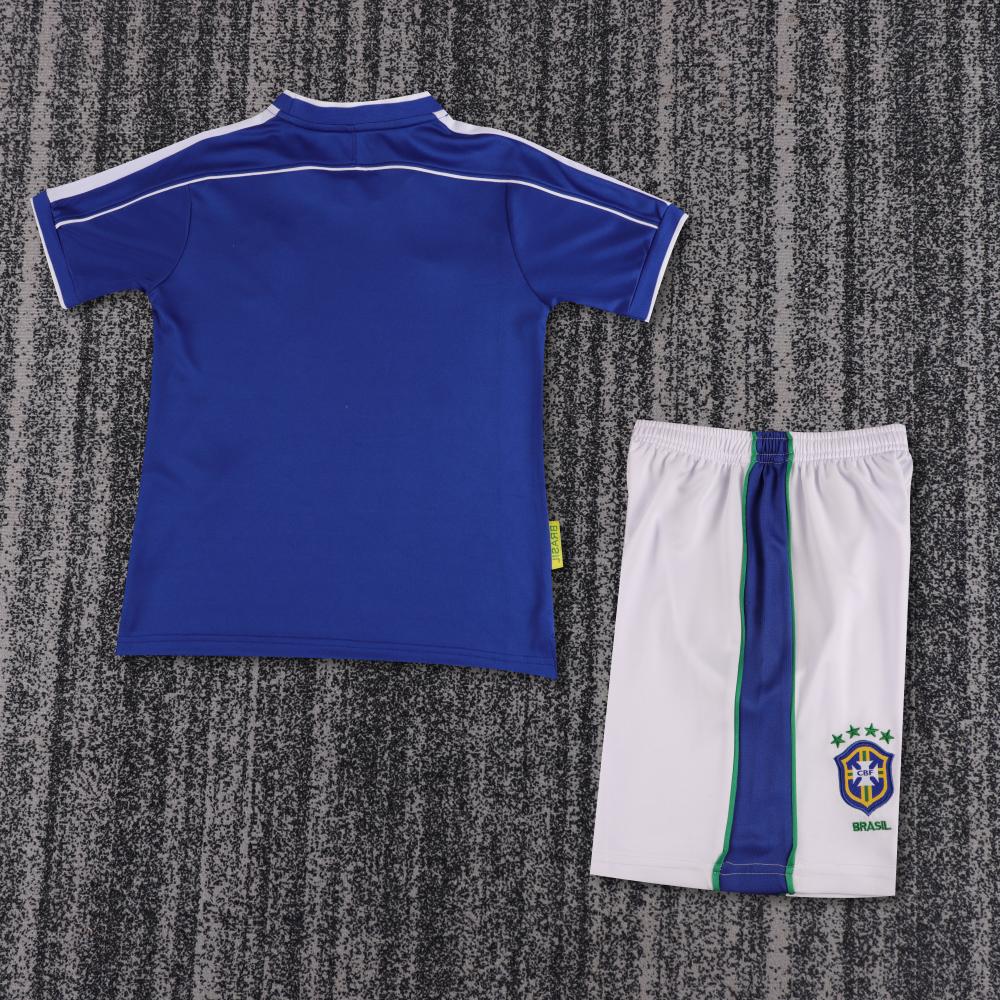 1998 Retro Brazil Away Football Shirt 1:1 Thai Quality Kids Size - Image 3