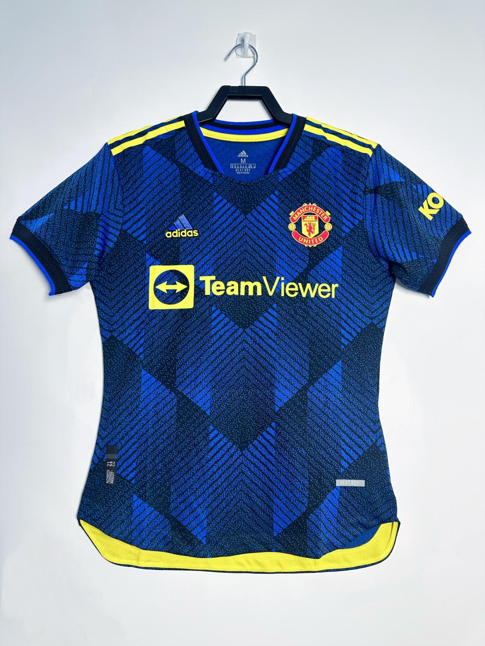 2021-2022 Retro Manchester United Tercera Visitante Camiseta de fútbol Calidad tailandesa 1:1