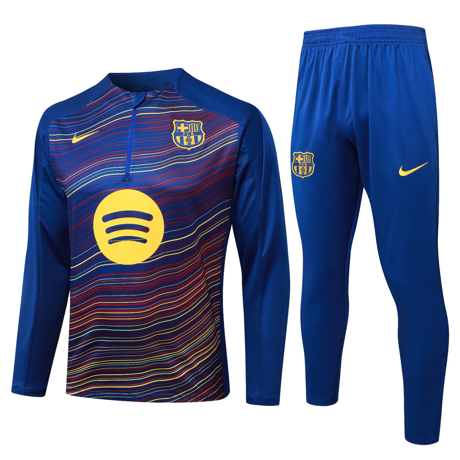 2025/2026 Barcelona Twill inkjet Chándal media cremallera Camiseta Calidad tailandesa 1:1 Conjunto