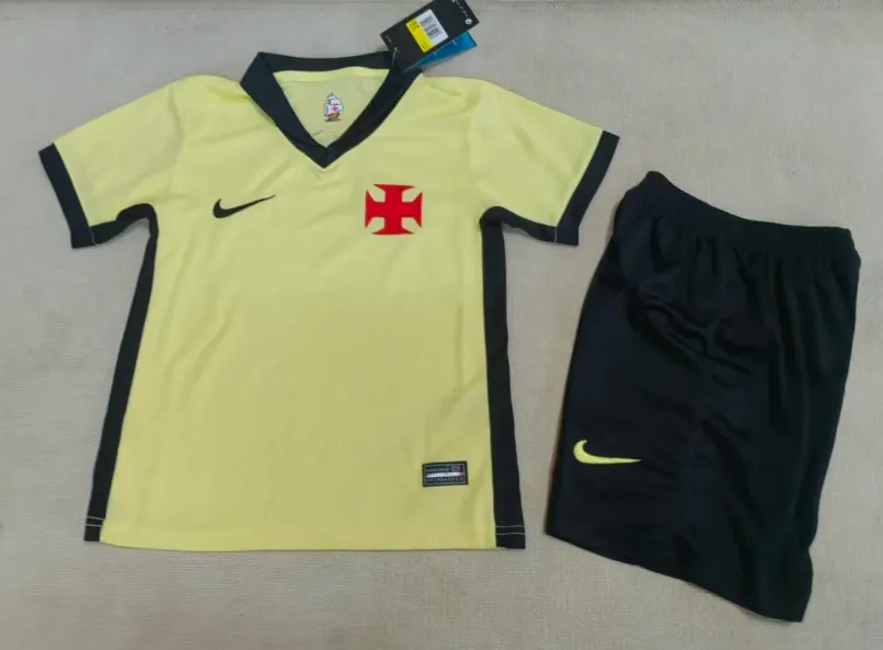 2026/2027 Vasco da Gama Troisième Extérieur Maillot de football Qualité thaï 1:1 Taille enfant