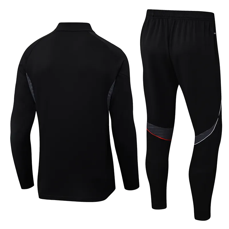 2025/2026 Ajax Half-Pull Training Suit Black Football Shirt 1:1 Thai Quality Set - Image 2