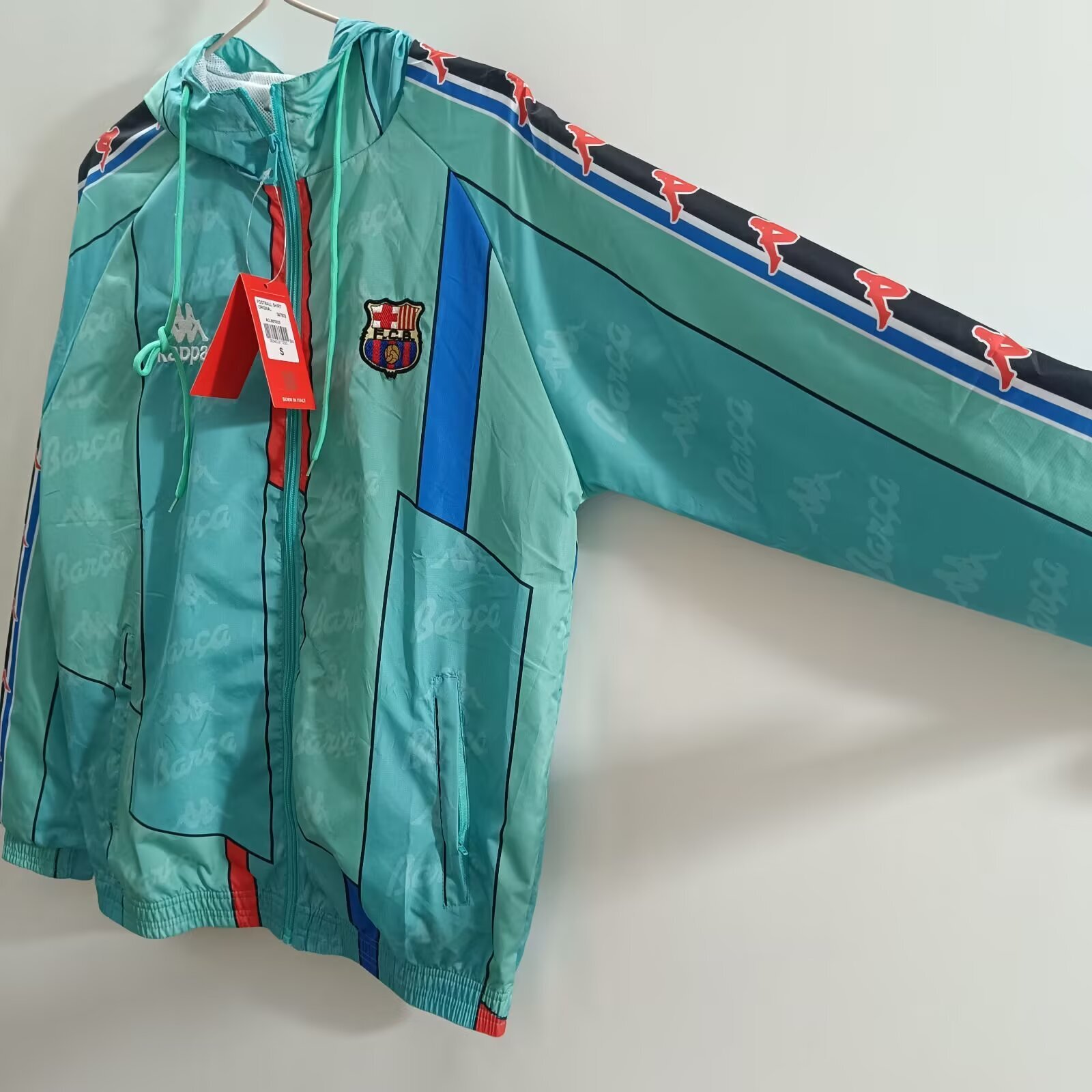 1996/1997 Rétro Barcelona Coupe-vent Vert Maillot Qualité thaï 1:1 – Image 6