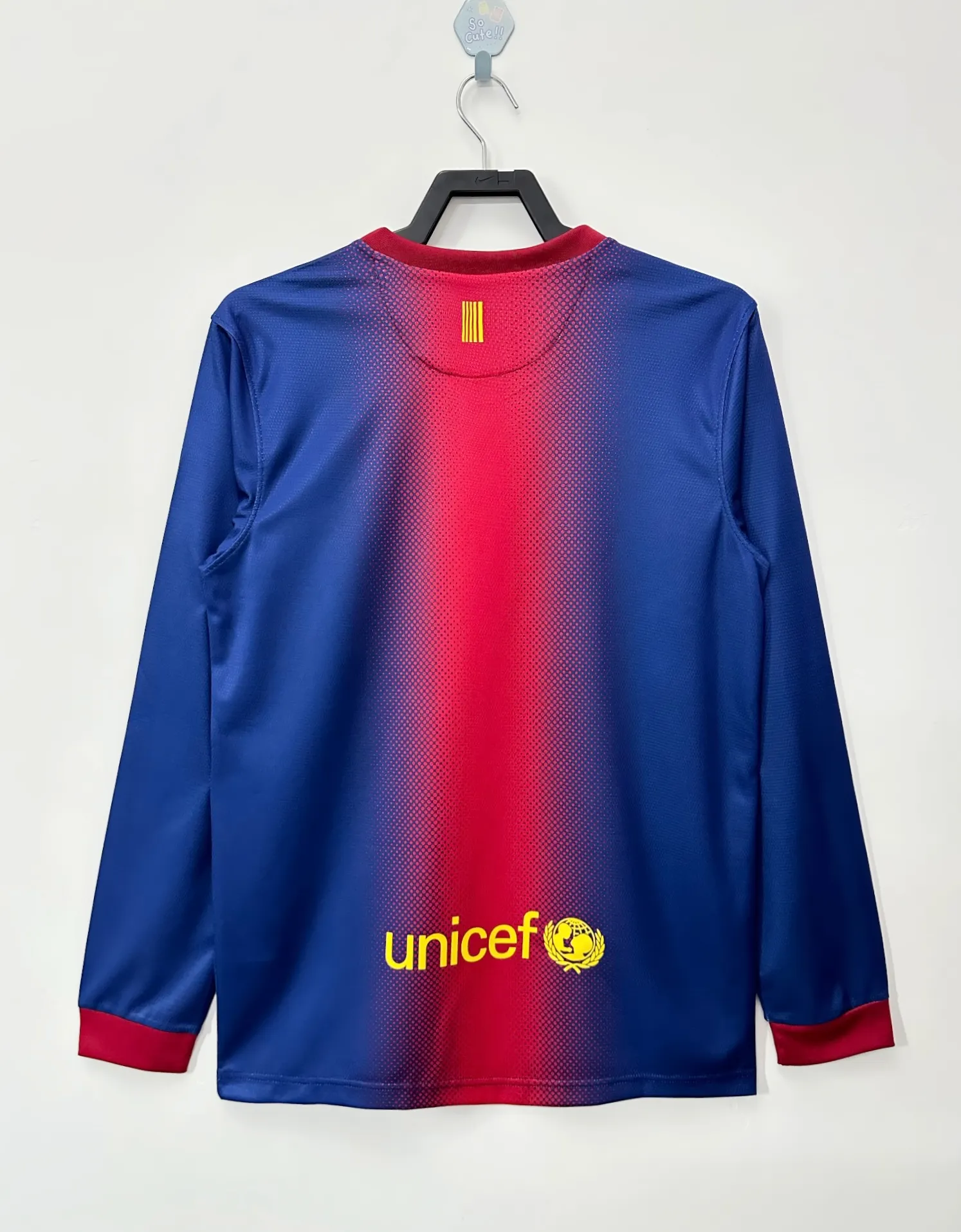 2012/2013 Ретро Длинный рукав Barcelona Домашняя Футбольная футболка Тайское качество 1:1 — изображение 2