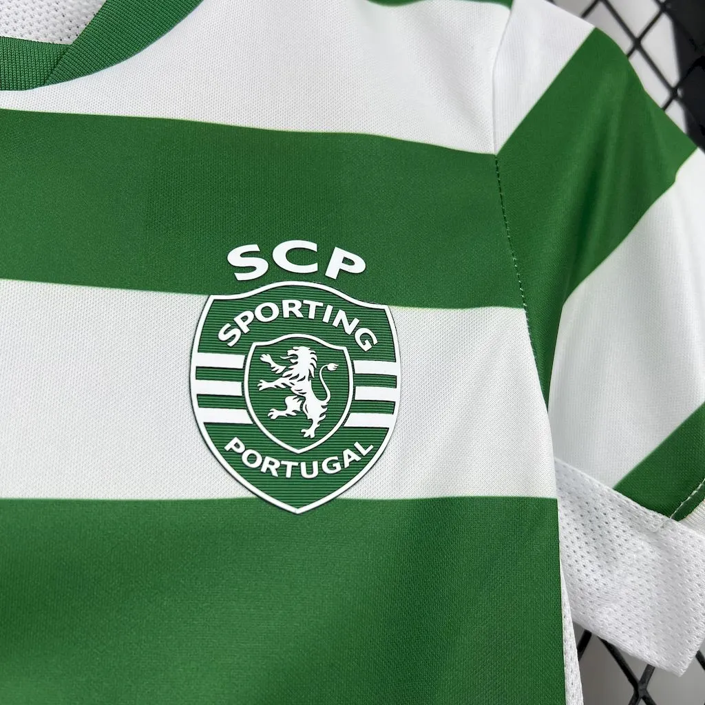 2025/2026 Sporting Lisbon Home Football Jersey Shirt 1:1 Thai Quality Kids Size - Image 5