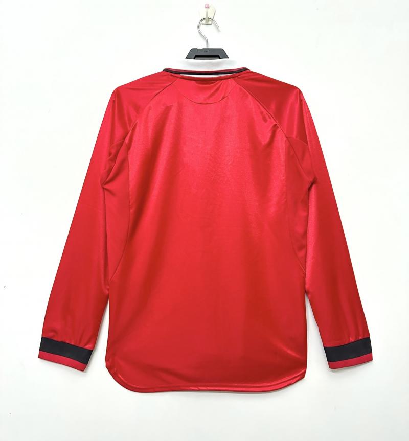 1999/2000 Ретро Длинный рукав Manchester United Домашняя Футбольная футболка Тайское качество 1:1 — изображение 3