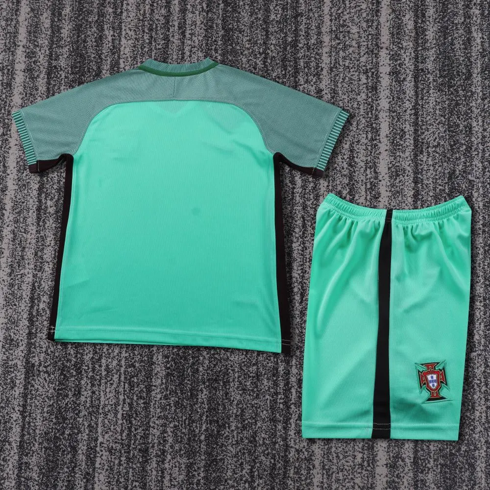 2016 Retro Portugal Away Football Shirt 1:1 Thai Quality Kids Size - Image 2