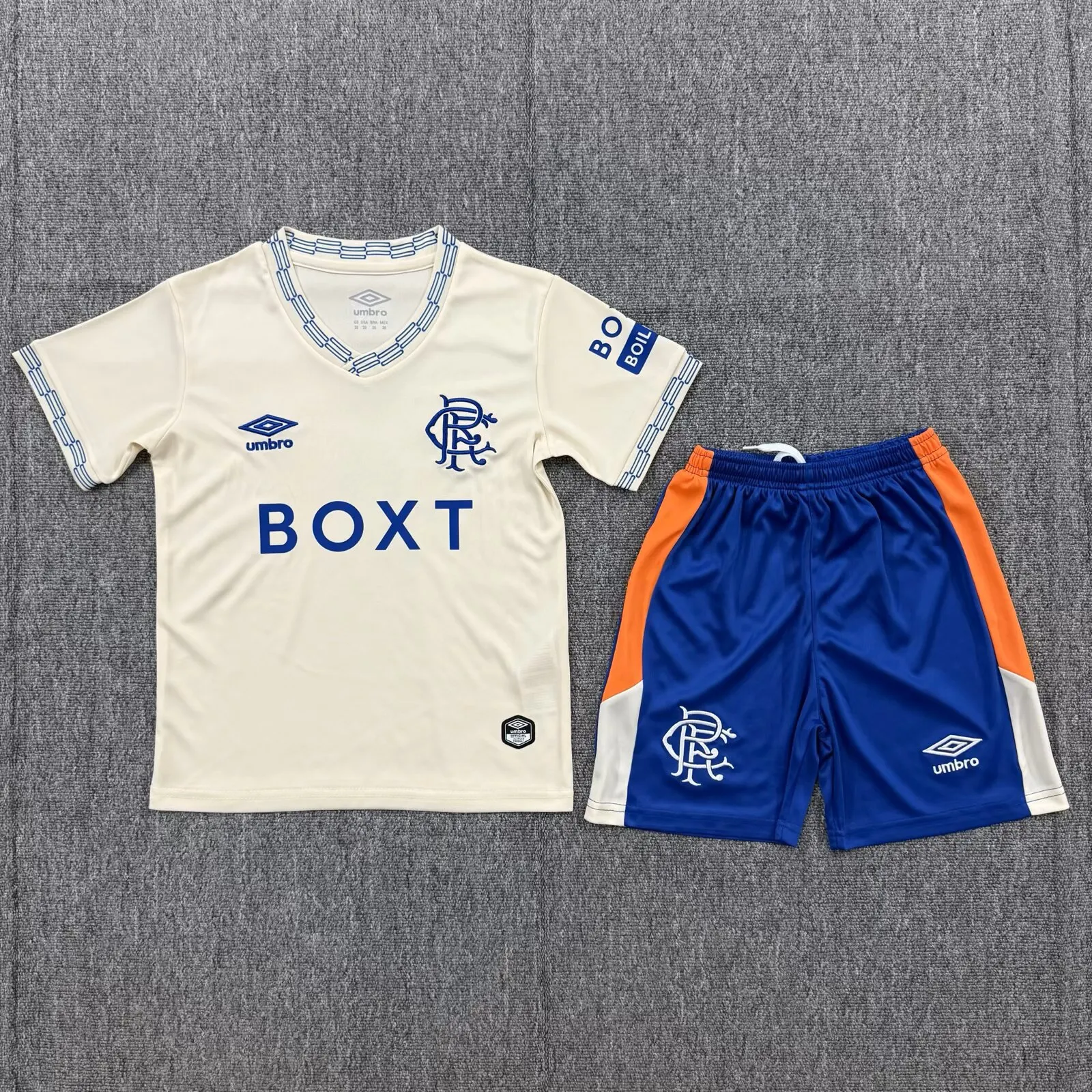 2026-2027 Rangers Extérieur Maillot de football Qualité thaï 1:1 Taille enfant