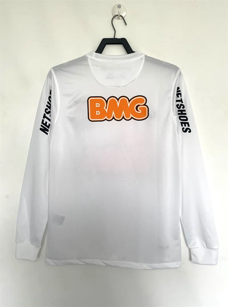 2012 Retro Lange mouw Santos Thuis Voetbalshirt 1:1 Thaise kwaliteit - Afbeelding 3