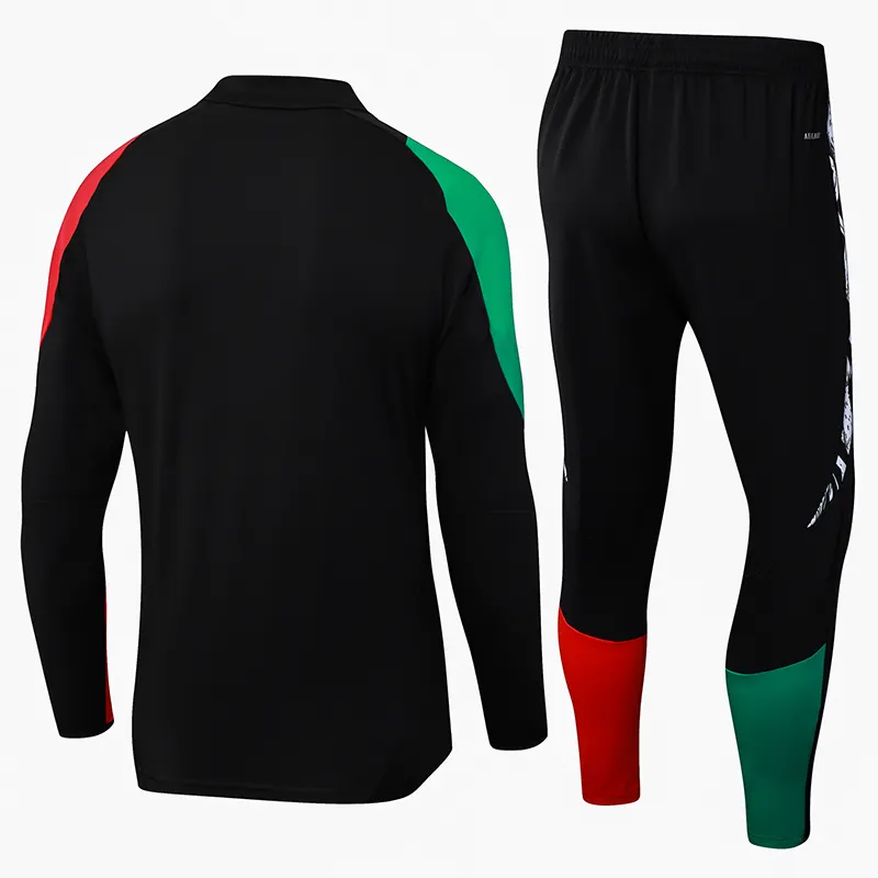 2024/2025 Arsenal Half-Pull Training Suit Black Football Shirt 1:1 Thai Quality Set - Image 3