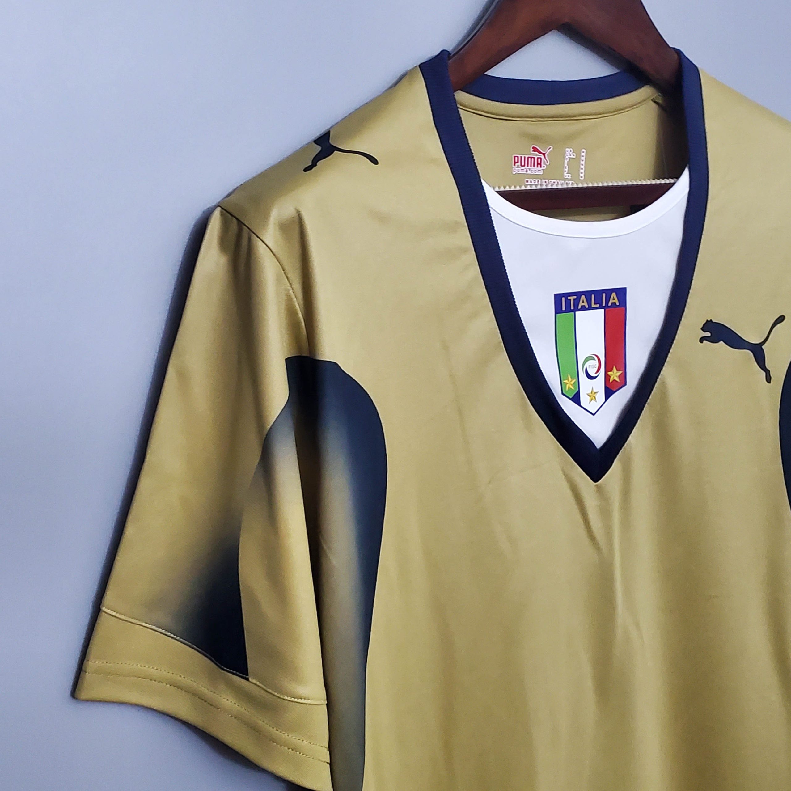 2006 Retro Italia Portero Gold Fútbol Camiseta - Imagen 5