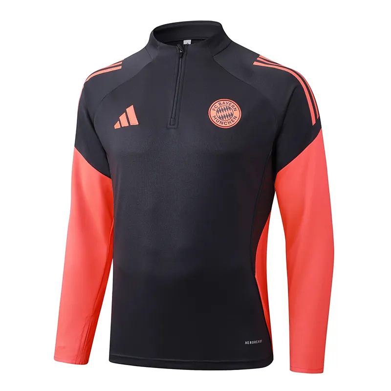 2025/2026 Bayern Munich Half-Pull Training Suit Dark Gray Football Shirt 1:1 Thai Quality Set - Image 3