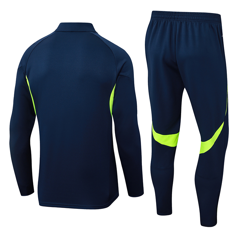 2025-2026 Real Madrid Royal Blau Halbreißverschluss-Trainingsanzug Fußballtrikot 1:1 Thai-Qualität Set – Bild 2