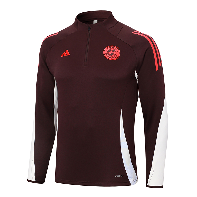 2024/2025 Bayern Halbreißverschluss-Trainingsanzug Dunkel Lila Trikot Set 1:1 Thai-Qualität – Bild 3