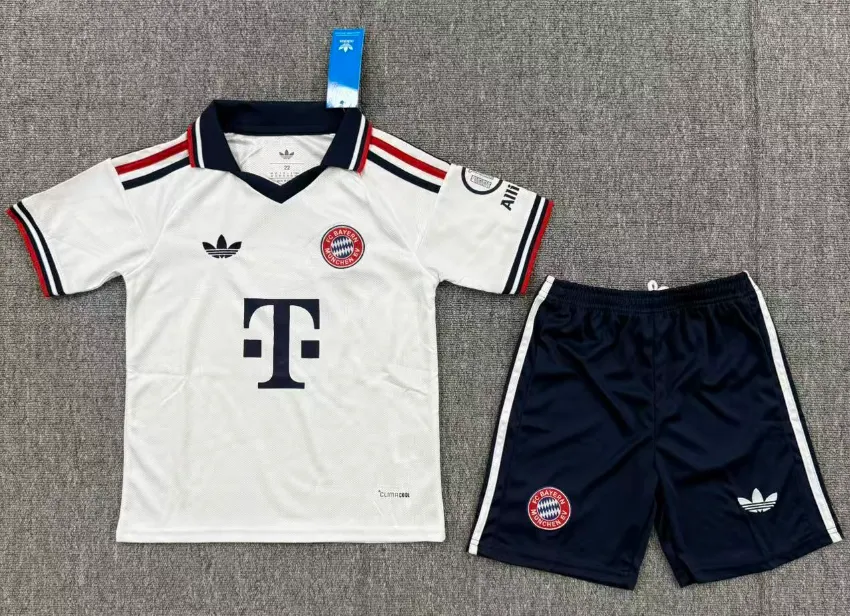 2026/2027 Bayern Munich Гостевая Футбольная футболка Тайское качество 1:1 Детский размер