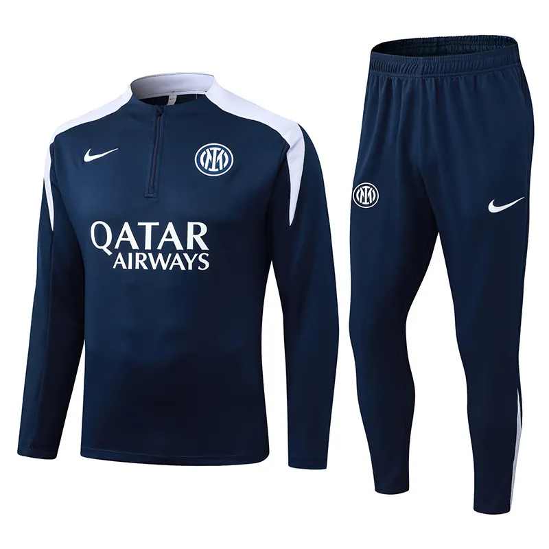 2025/2026 Inter Milan Half-Pull Training Suit Royal Blue Football Jersey 1:1 Thai Quality Set