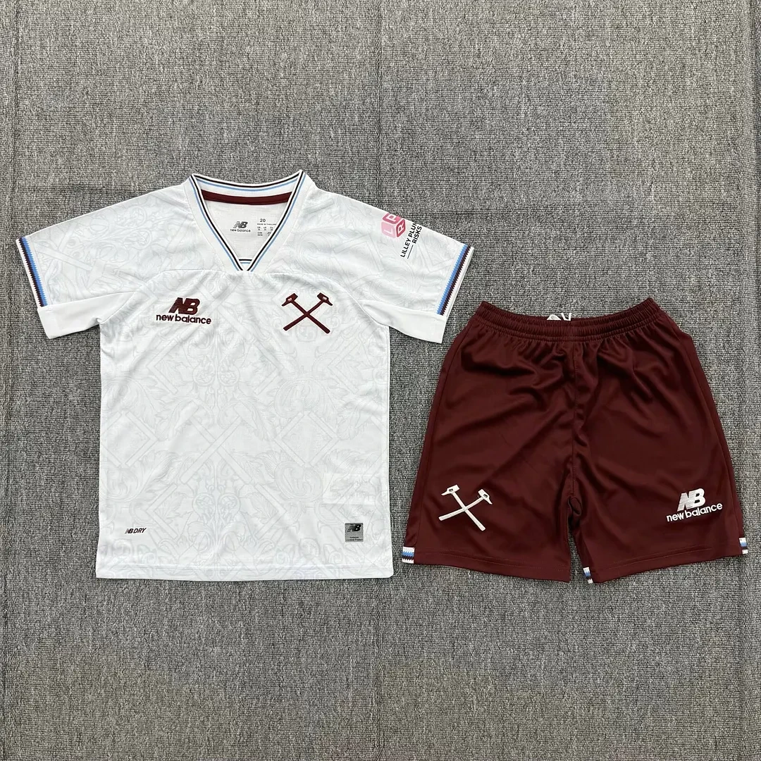 2026-2027 West Ham Trasferta Maglia da calcio Qualità thai 1:1 Taglia bambino