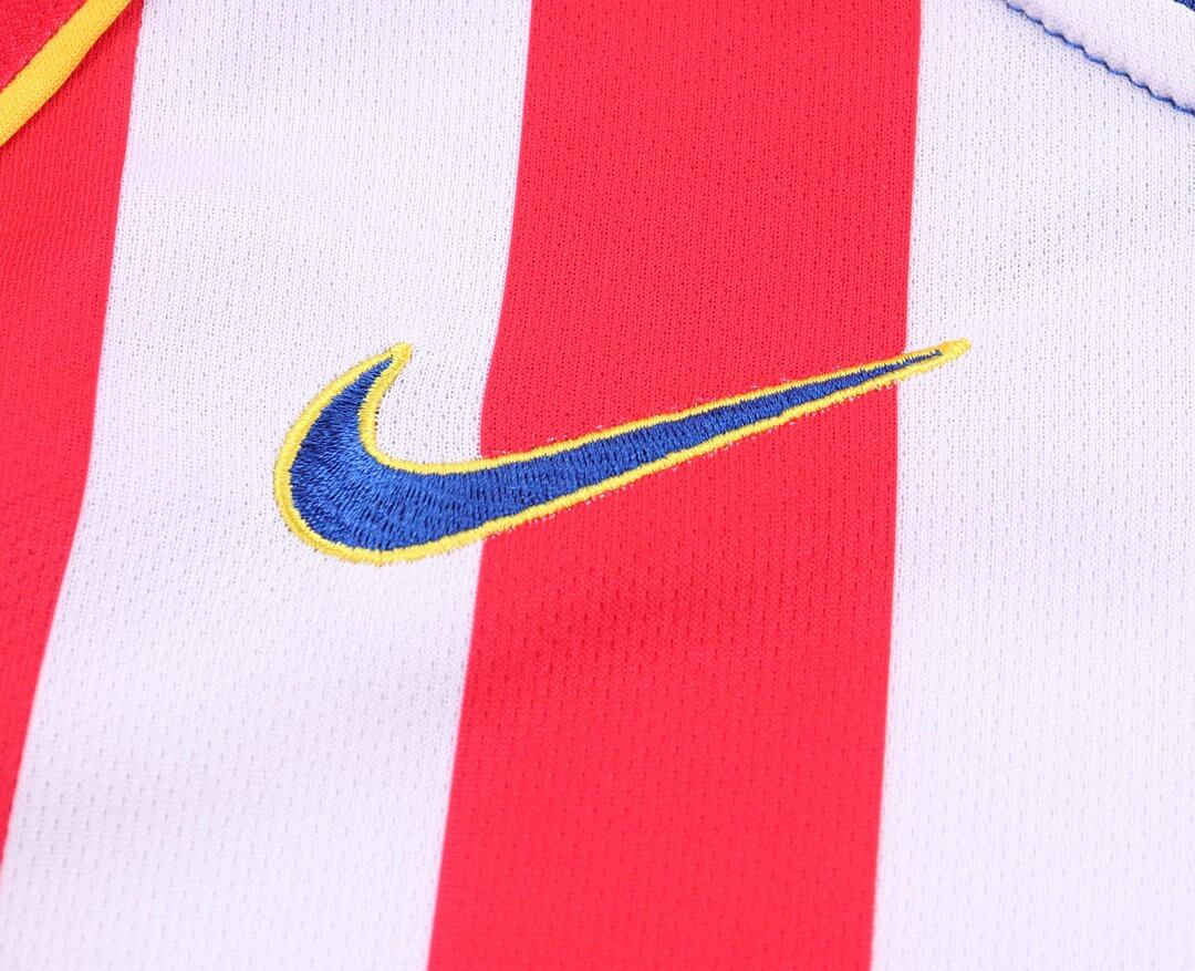 2004-2005 Retrô Manga longa Atletico Madrid Casa Camisa de futebol Qualidade tailandesa 1:1 Tamanho infantil - Image 6