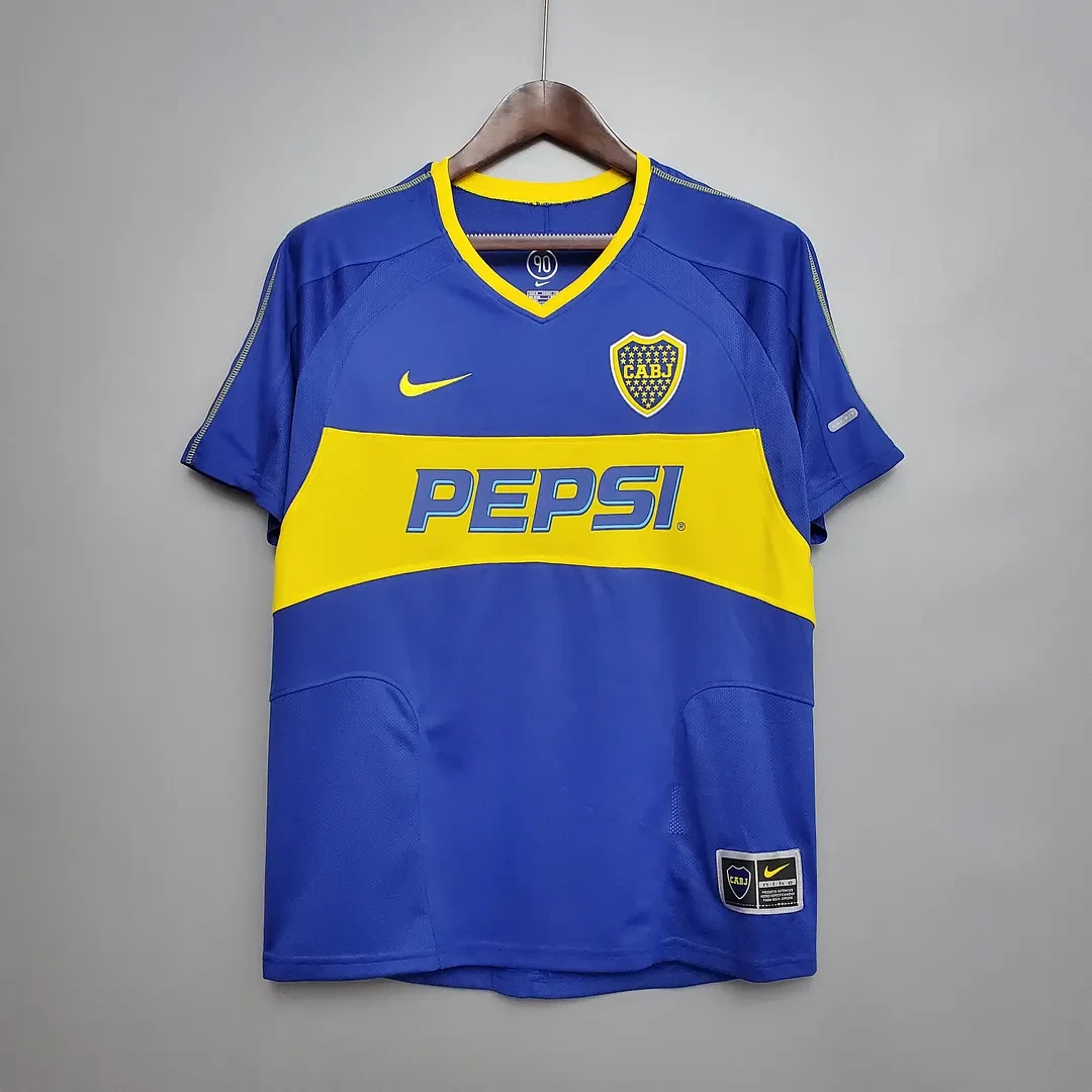 2003/2004 Retro Boca Juniors Casa Maglia da calcio Qualità thai 1:1