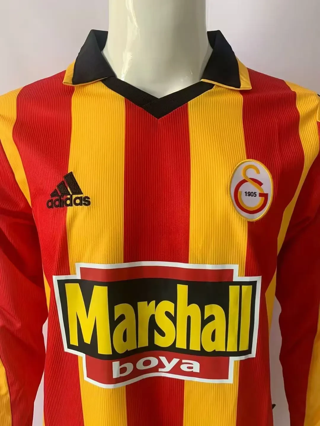 1999/2000 Ретро Длинный рукав Galatasaray Домашняя Футбольная футболка Тайское качество 1:1 — изображение 3