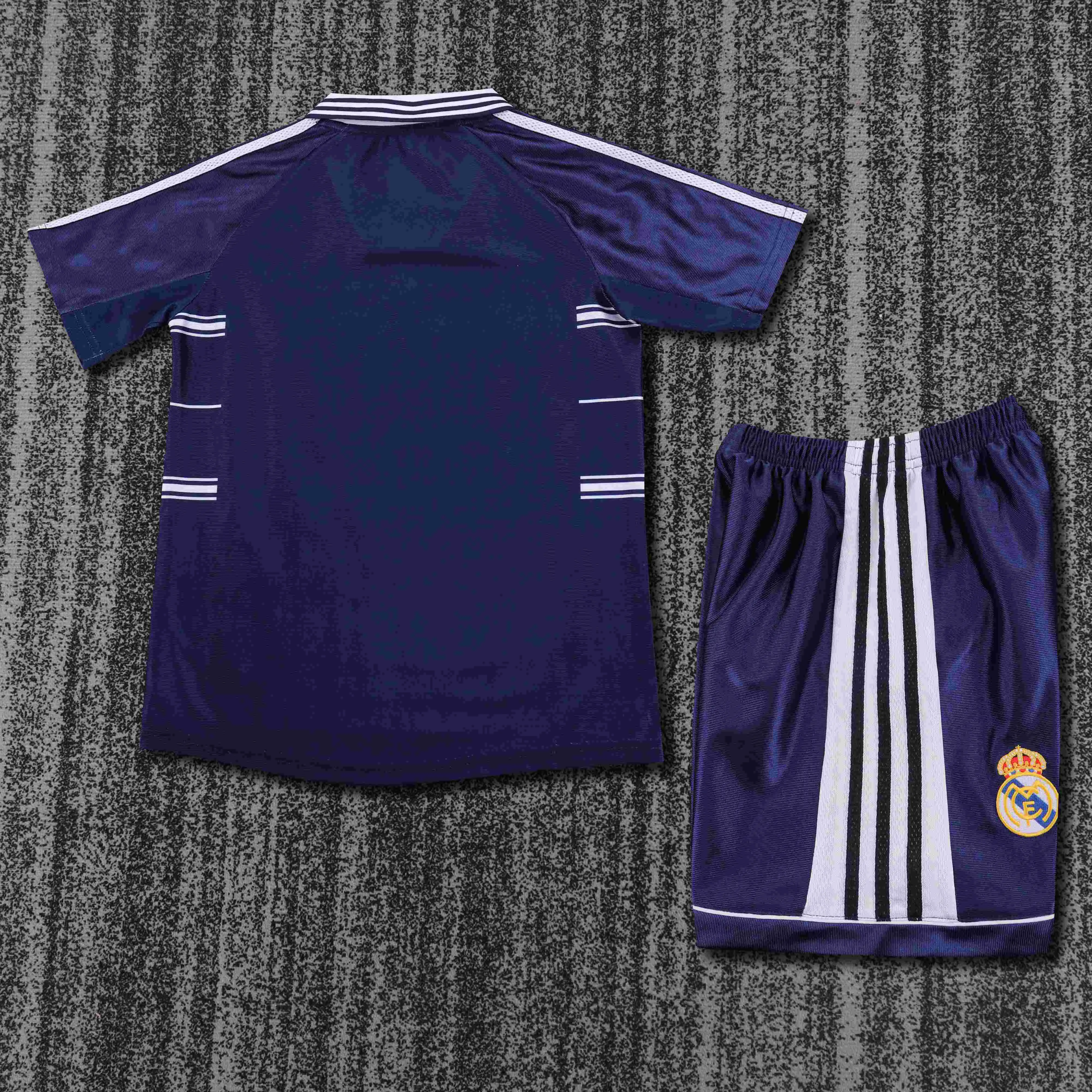 1998-1999 Retro Real Madrid Away Football Shirt 1:1 Thai Quality Kids Size - Image 2