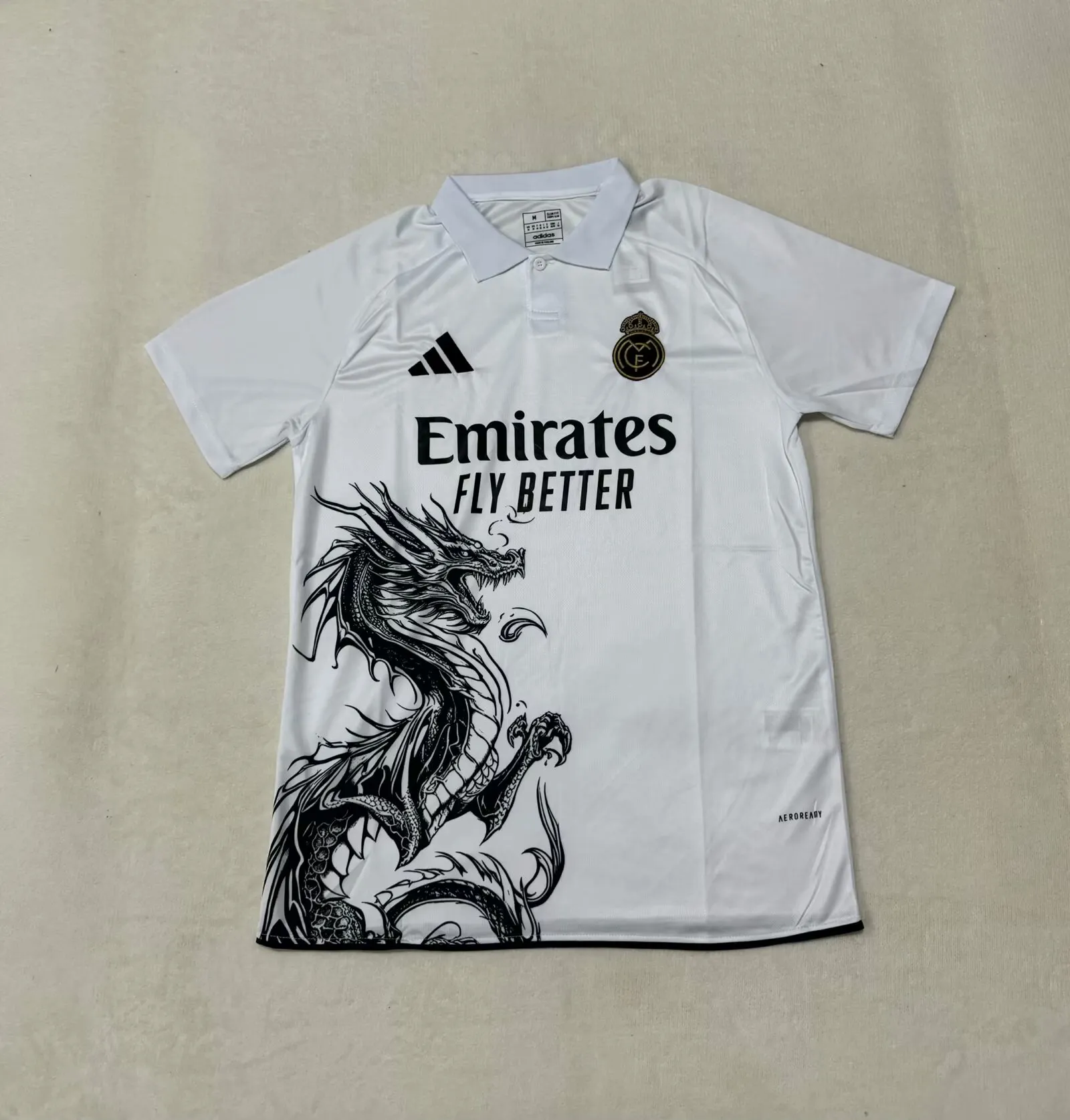 2025/2026 Real Madrid Dragon Pattern Sonderedition Weiß Fußballtrikot 1:1 Thai-Qualität