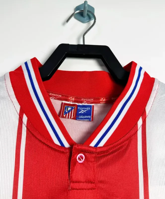1999/2000 Retro Atletico Madrid Home Football Jersey 1:1 Thai Quality - Image 3