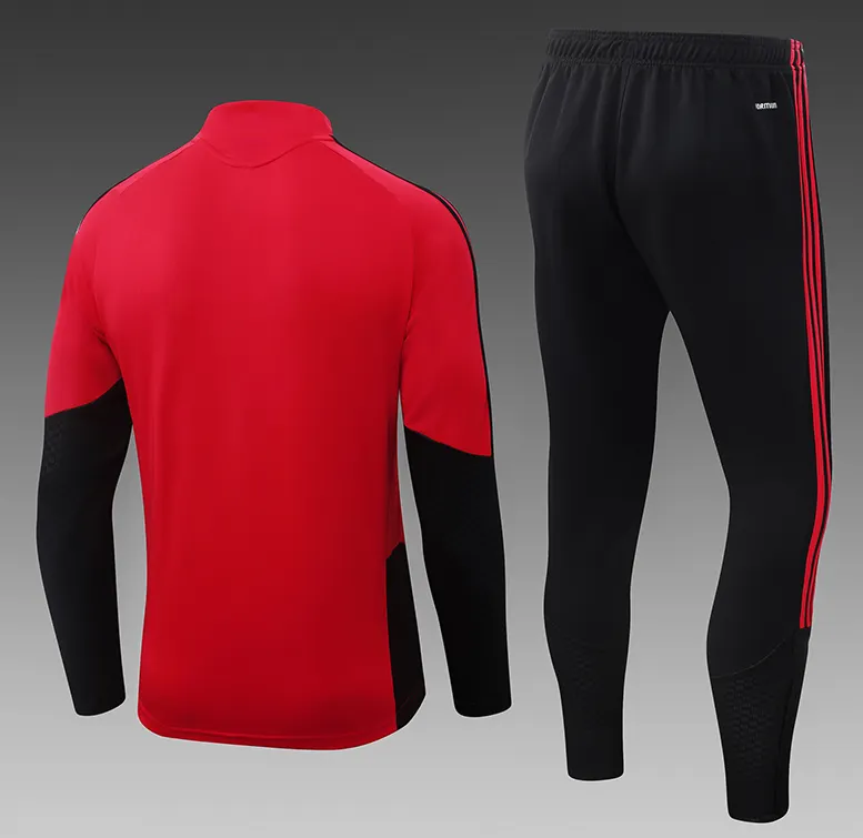 2026/2027 Manchester United Half-Pull Training Suit Red Football Shirt 1:1 Thai Quality Set - Image 2