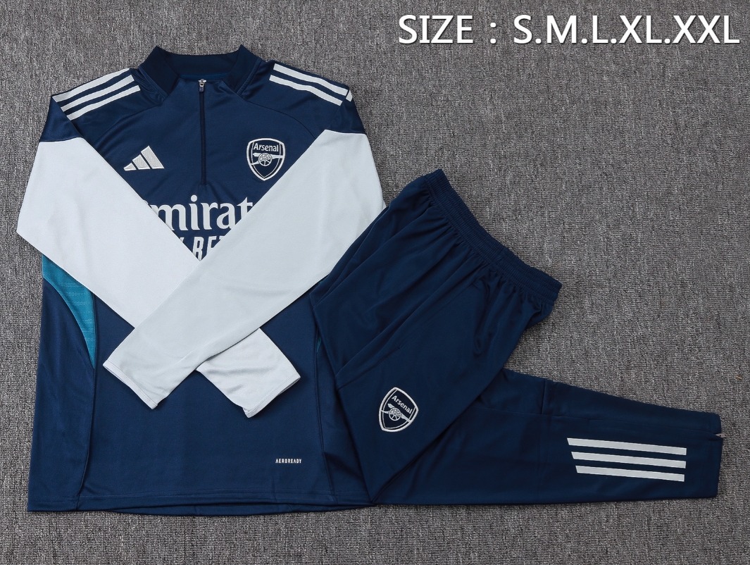 2025/2026 Arsenal Chándal media cremallera Royal Azul Camiseta de fútbol Calidad tailandesa 1:1 Conjunto 01 - Imagen 5