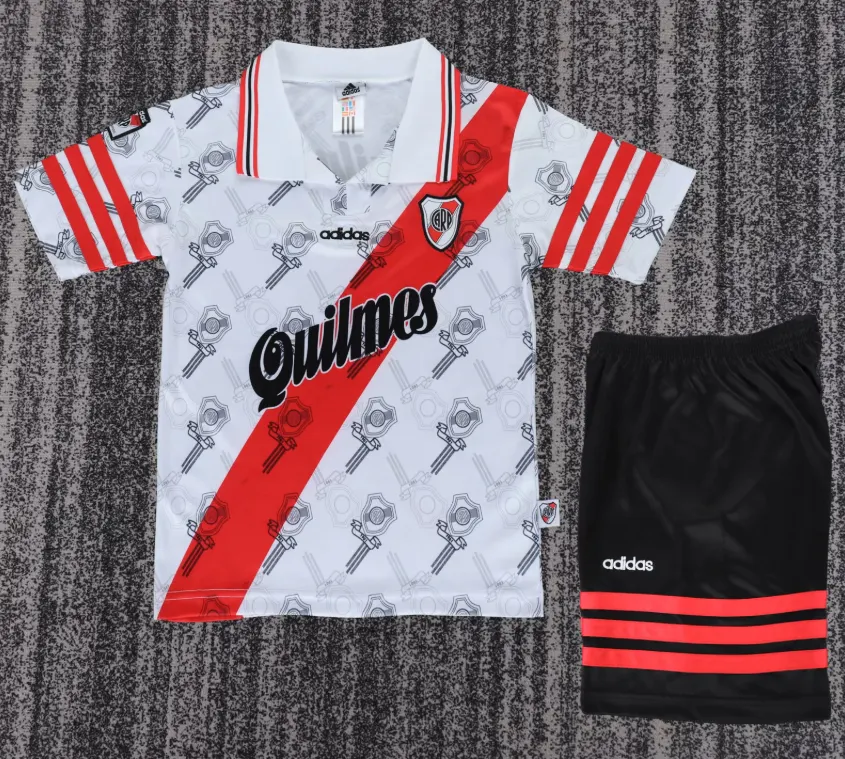 1996/1997 Retrô River Plate Casa Camisa de futebol Qualidade tailandesa 1:1 Tamanho infantil