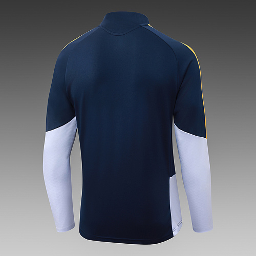 2026/2027 Real Madrid Blau Halbreißverschluss-Trainingsanzug Royal Blau Fußballtrikot 1:1 Thai-Qualität Set – Bild 6