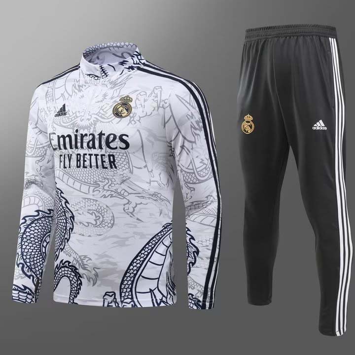 2023/2024 Real Madrid Edición especial Chándal media cremallera Blanco Conjunto