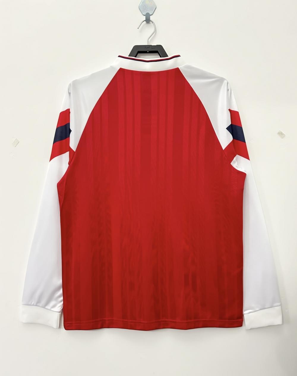 1992/1993 Retrô Manga longa Arsenal Casa Camisa de futebol Qualidade tailandesa 1:1 - Image 3