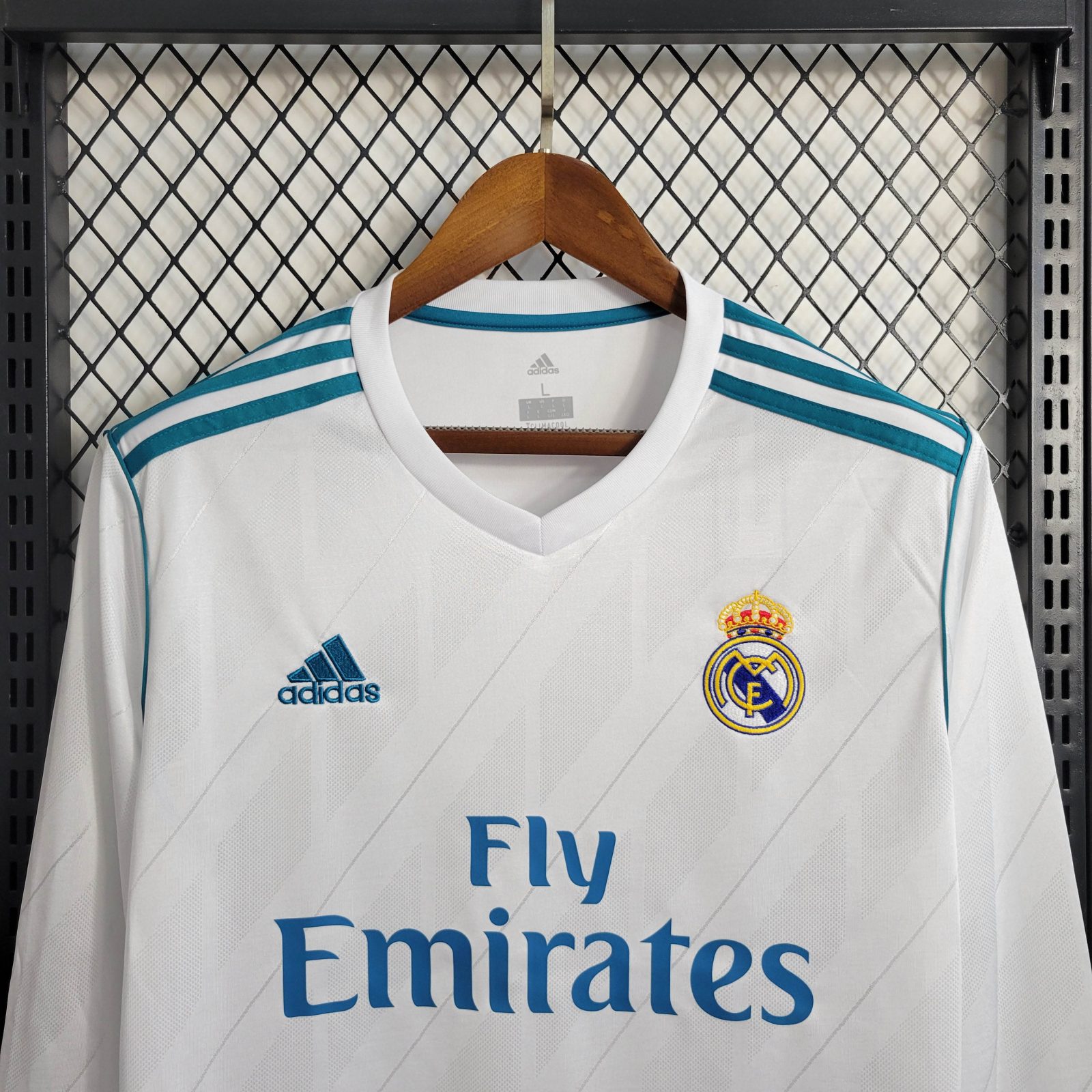 2017/2018 Retro Langarm Real Madrid Heim – Bild 4