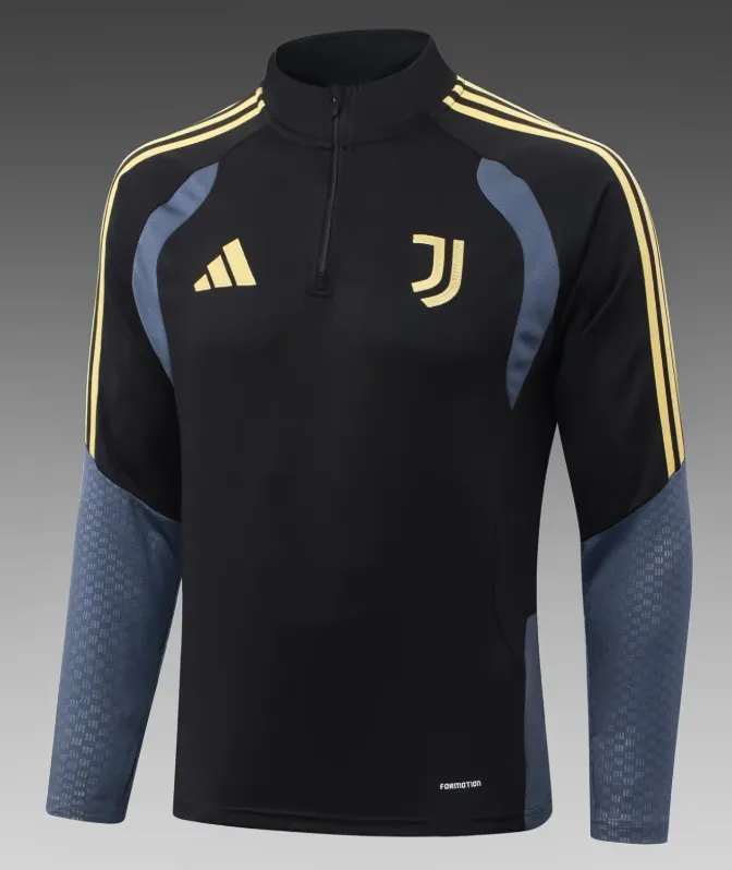 2026/2027 Juventus Survêtement demi-zip Noir Maillot de football Qualité thaï 1:1 – Image 4