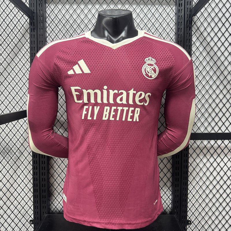 2026/2027 Long Sleeve Player Version Real Madrid Third Away Jersey 1:1 Thai Quality