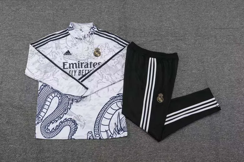 2023/2024 Real Madrid Edición especial Chándal media cremallera Blanco Conjunto - Imagen 4