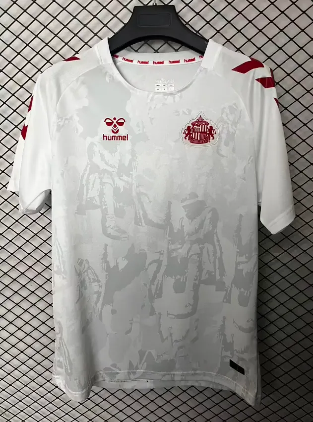 2025/2026 Sunderland AFC Beyaz-Gri Futbol forması 1:1 Tayland kalitesi